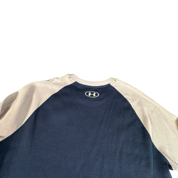 Under Armour Men’s Thermal Long Sleeve Shirt Blue Raglan Size Small NWT - Picture 6 of 8